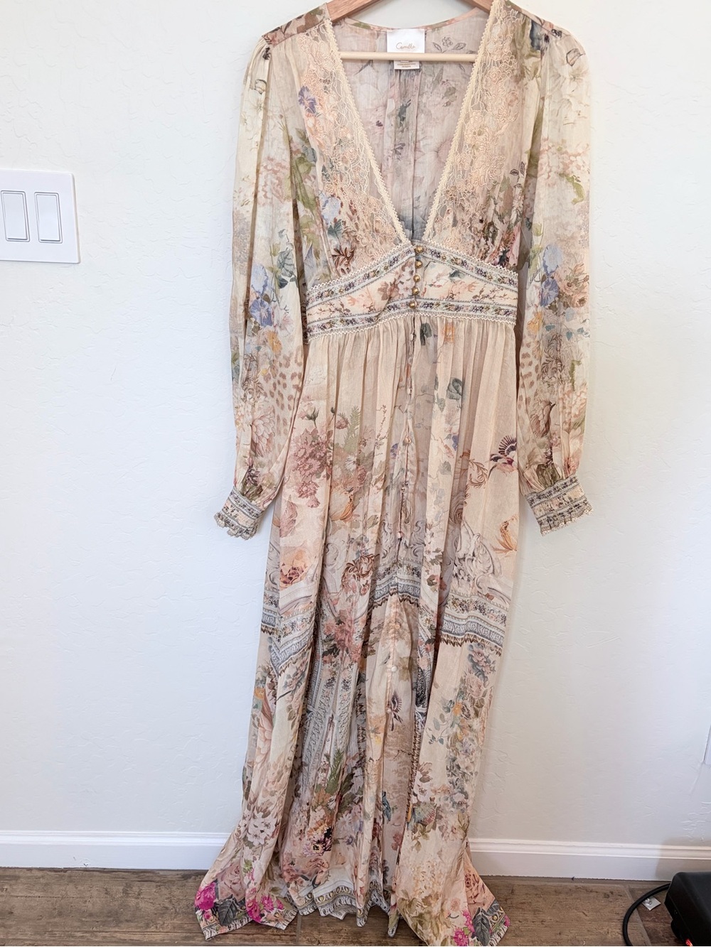 Camilla Floral Lightweight Women’s Top in Blush Pink Large - Picture 2 of 4